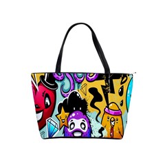 Cartoon Graffiti, Art, Black, Colorful, Wallpaper Classic Shoulder Handbag by nateshop