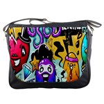 Cartoon Graffiti, Art, Black, Colorful, Wallpaper Messenger Bag Front