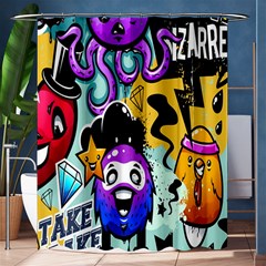 Cartoon Graffiti, Art, Black, Colorful, Wallpaper Shower Curtain 60  X 72  (medium)  by nateshop