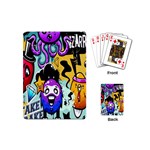 Cartoon Graffiti, Art, Black, Colorful, Wallpaper Playing Cards Single Design (Mini) Back