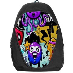 Cartoon Graffiti, Art, Black, Colorful, Wallpaper Backpack Bag by nateshop