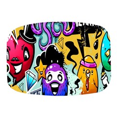 Cartoon Graffiti, Art, Black, Colorful, Wallpaper Mini Square Pill Box by nateshop