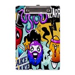 Cartoon Graffiti, Art, Black, Colorful, Wallpaper A5 Acrylic Clipboard Front