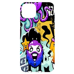 Cartoon Graffiti, Art, Black, Colorful, Wallpaper Iphone 14 Plus Black Uv Print Case by nateshop