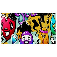 Cartoon Graffiti, Art, Black, Colorful, Wallpaper Banner And Sign 7  X 4 