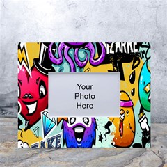 Cartoon Graffiti, Art, Black, Colorful, Wallpaper White Tabletop Photo Frame 4 x6  by nateshop