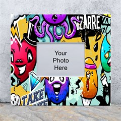 Cartoon Graffiti, Art, Black, Colorful, Wallpaper White Wall Photo Frame 5  X 7  by nateshop