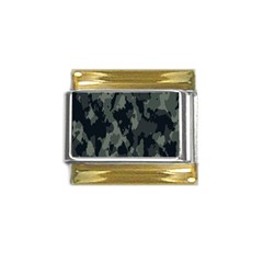 Comouflage,army Gold Trim Italian Charm (9mm) by nateshop