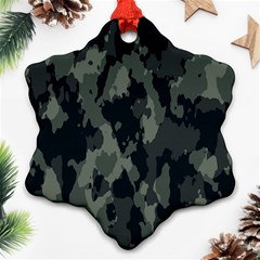 Comouflage,army Snowflake Ornament (two Sides)