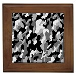 Dark Camouflage, Military Camouflage, Dark Backgrounds Framed Tile Front