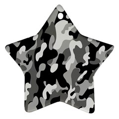 Dark Camouflage, Military Camouflage, Dark Backgrounds Ornament (star)