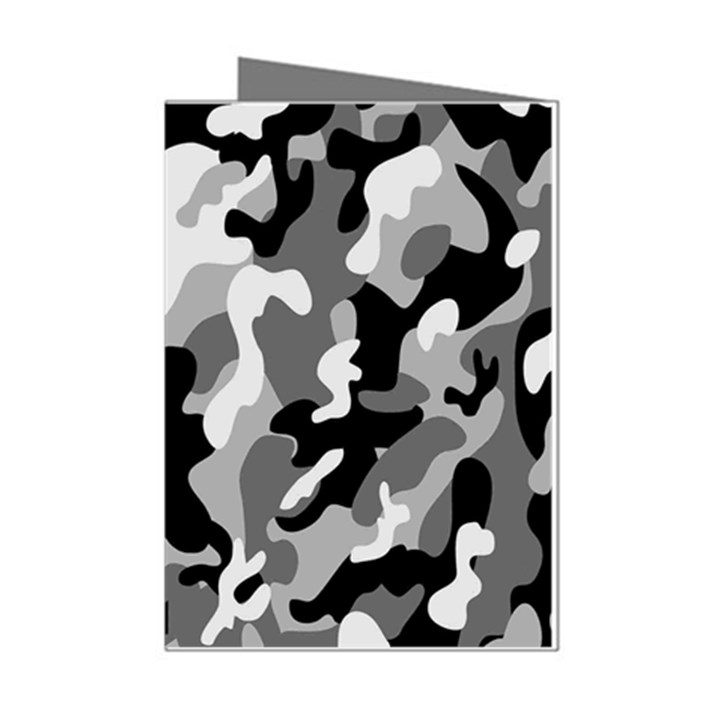 Dark Camouflage, Military Camouflage, Dark Backgrounds Mini Greeting Cards (Pkg of 8)