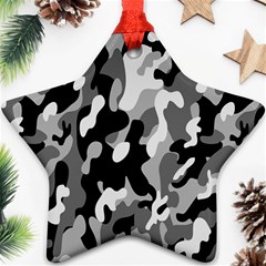 Dark Camouflage, Military Camouflage, Dark Backgrounds Star Ornament (two Sides) by nateshop