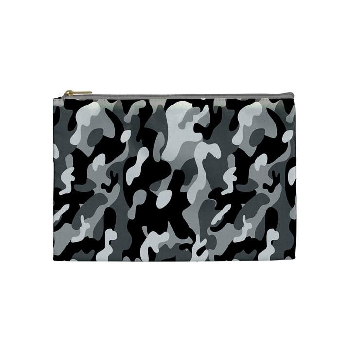 Dark Camouflage, Military Camouflage, Dark Backgrounds Cosmetic Bag (Medium)