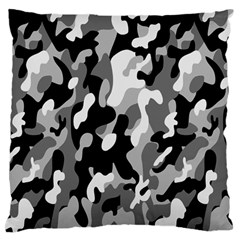 Dark Camouflage, Military Camouflage, Dark Backgrounds Large Premium Plush Fleece Cushion Case (two Sides) by nateshop