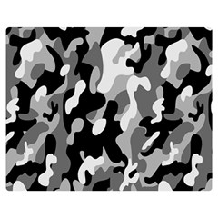 Dark Camouflage, Military Camouflage, Dark Backgrounds Two Sides Premium Plush Fleece Blanket (medium) by nateshop