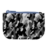 Dark Camouflage, Military Camouflage, Dark Backgrounds Large Coin Purse Front