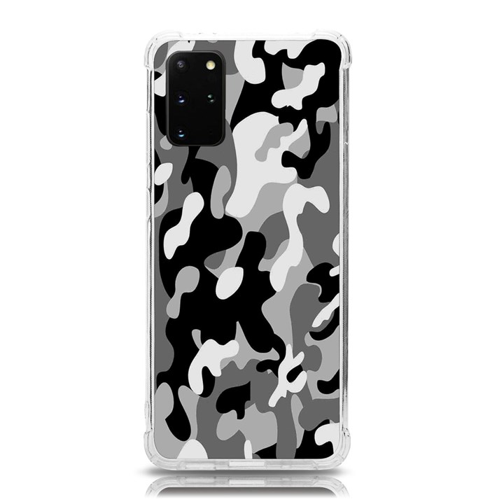 Dark Camouflage, Military Camouflage, Dark Backgrounds Samsung Galaxy S20Plus 6.7 Inch TPU UV Case