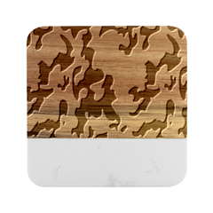 Dark Camouflage, Military Camouflage, Dark Backgrounds Marble Wood Coaster (square) by nateshop