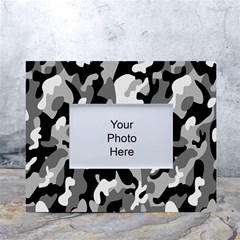 Dark Camouflage, Military Camouflage, Dark Backgrounds White Tabletop Photo Frame 4 x6  by nateshop