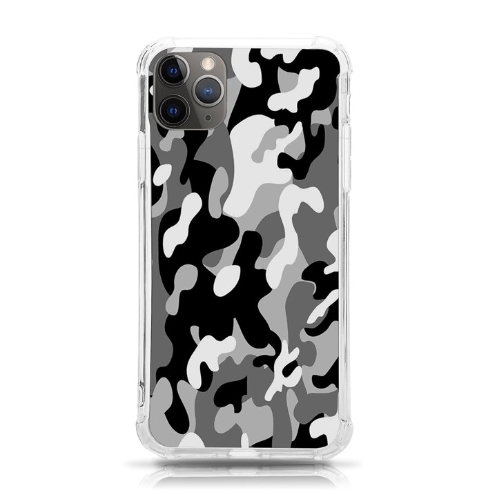 Dark Camouflage, Military Camouflage, Dark Backgrounds iPhone 11 Pro Max 6.5 Inch TPU UV Print Case