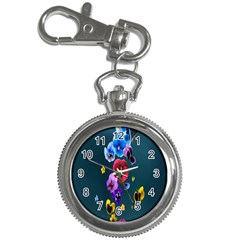 Falling Flowers, Art, Coffee Cup, Colorful, Creative, Cup Key Chain Watches by nateshop