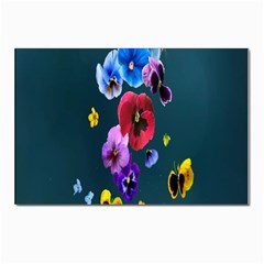 Falling Flowers, Art, Coffee Cup, Colorful, Creative, Cup Postcards 5  X 7  (pkg Of 10) by nateshop