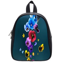 Falling Flowers, Art, Coffee Cup, Colorful, Creative, Cup School Bag (small) by nateshop