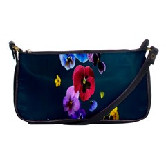 Falling Flowers, Art, Coffee Cup, Colorful, Creative, Cup Shoulder Clutch Bag by nateshop