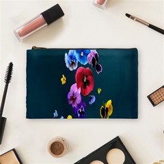 Falling Flowers, Art, Coffee Cup, Colorful, Creative, Cup Cosmetic Bag (medium) by nateshop