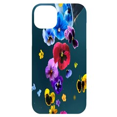 Falling Flowers, Art, Coffee Cup, Colorful, Creative, Cup Iphone 14 Plus Black Uv Print Case by nateshop