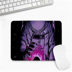 Fingerprint Astro, Amoled, Astronaut, Black, Dark, Oled Small Mousepad by nateshop