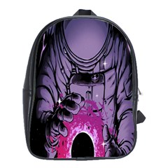 Fingerprint Astro, Amoled, Astronaut, Black, Dark, Oled School Bag (large) by nateshop