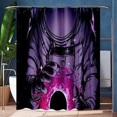 Fingerprint Astro, Amoled, Astronaut, Black, Dark, Oled Shower Curtain 60  X 72  (medium)  by nateshop