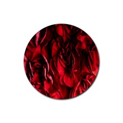 Followers,maroon,rose,roses Rubber Round Coaster (4 Pack) by nateshop