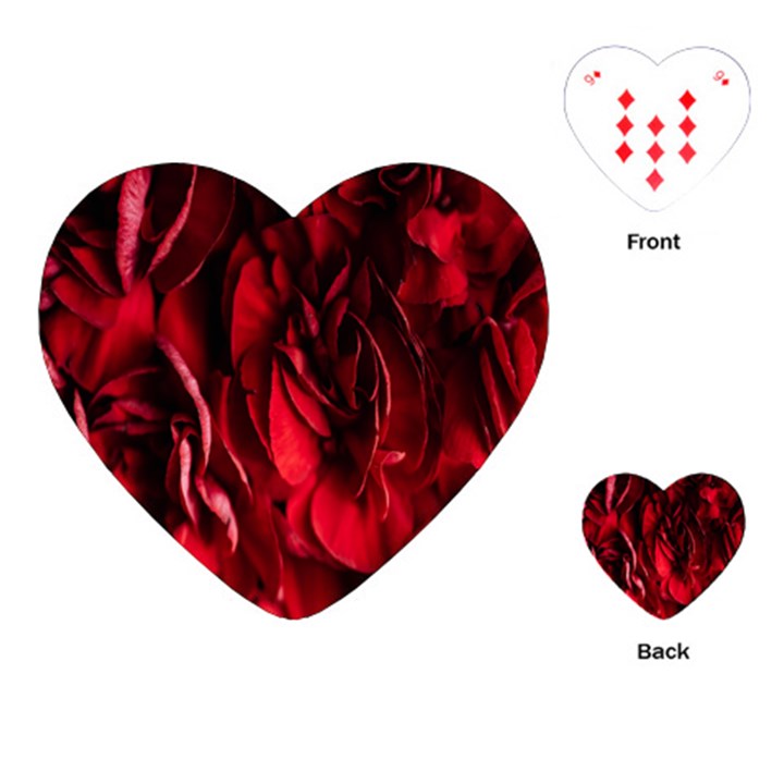 Followers,maroon,rose,roses Playing Cards Single Design (Heart)