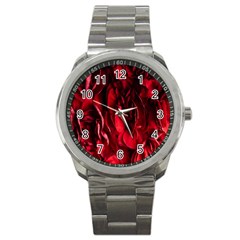 Followers,maroon,rose,roses Sport Metal Watch by nateshop