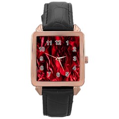 Followers,maroon,rose,roses Rose Gold Leather Watch 