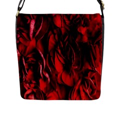 Followers,maroon,rose,roses Flap Closure Messenger Bag (l) by nateshop