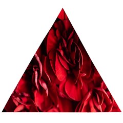 Followers,maroon,rose,roses Wooden Puzzle Triangle by nateshop