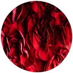 Followers,maroon,rose,roses Wooden Puzzle Round by nateshop