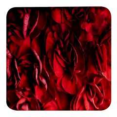 Followers,maroon,rose,roses Square Glass Fridge Magnet (4 Pack)