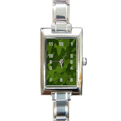 Green Camouflage, Camouflage Backgrounds, Green Fabric Rectangle Italian Charm Watch by nateshop