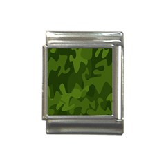 Green Camouflage, Camouflage Backgrounds, Green Fabric Italian Charm (13mm) by nateshop