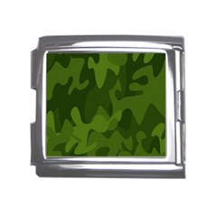 Green Camouflage, Camouflage Backgrounds, Green Fabric Mega Link Italian Charm (18mm) by nateshop