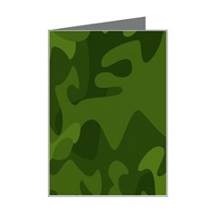 Green Camouflage, Camouflage Backgrounds, Green Fabric Mini Greeting Card