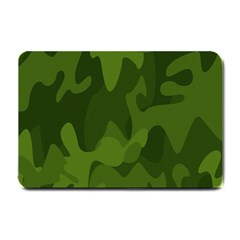 Green Camouflage, Camouflage Backgrounds, Green Fabric Small Doormat by nateshop