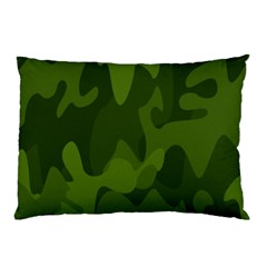 Green Camouflage, Camouflage Backgrounds, Green Fabric Pillow Case by nateshop