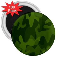 Green Camouflage, Camouflage Backgrounds, Green Fabric 3  Magnets (100 Pack) by nateshop