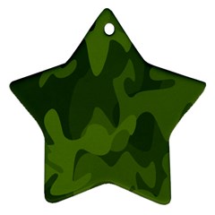 Green Camouflage, Camouflage Backgrounds, Green Fabric Ornament (star) by nateshop